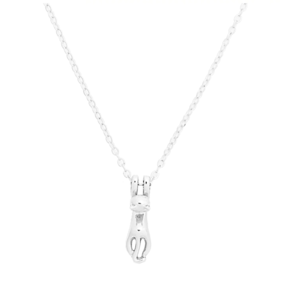Cute Cat Lover Gold/Silver Layering Charm Necklace - Picture 6 of 8